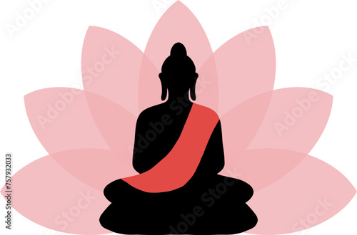 Buddha lotus meditation illustration