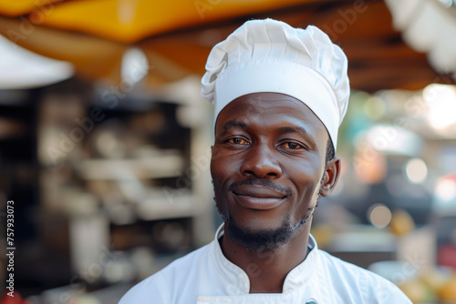Chef with Traditional Headwear