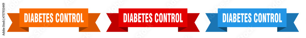 diabetes control ribbon. diabetes control isolated paper sign. banner diabetes control ribbon. diabetes control isolated paper sign. banner