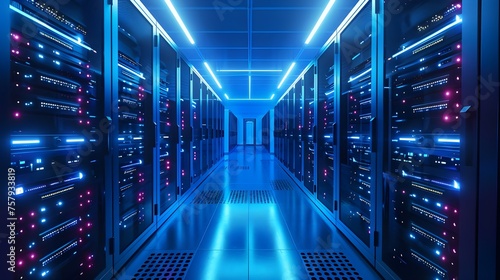 A Dynamic Snapshot of a Data Center in Full Swing - The Pulsating Core of Information Processing and High-Tech Operations