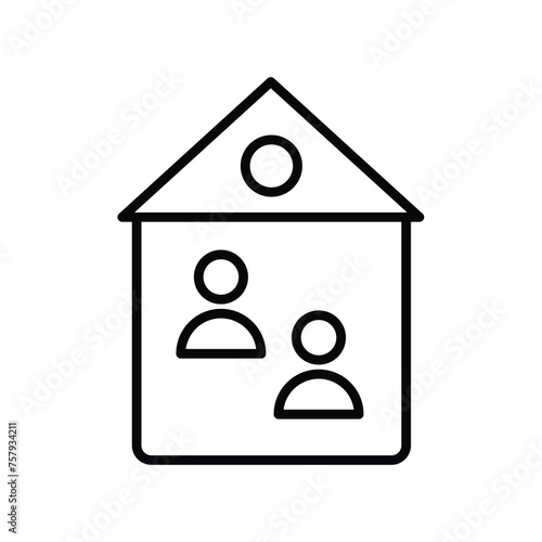 roommate icon with white background vector stock illustration