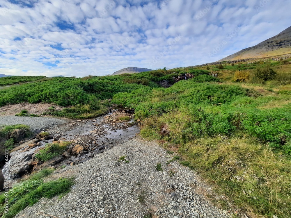 Widok pięknych krajobrazów na pustyni zwanej Islandia. Widok pięknych krajobrazów na pustyni zwanej Islandia.