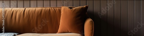 A brown sofa back  photo