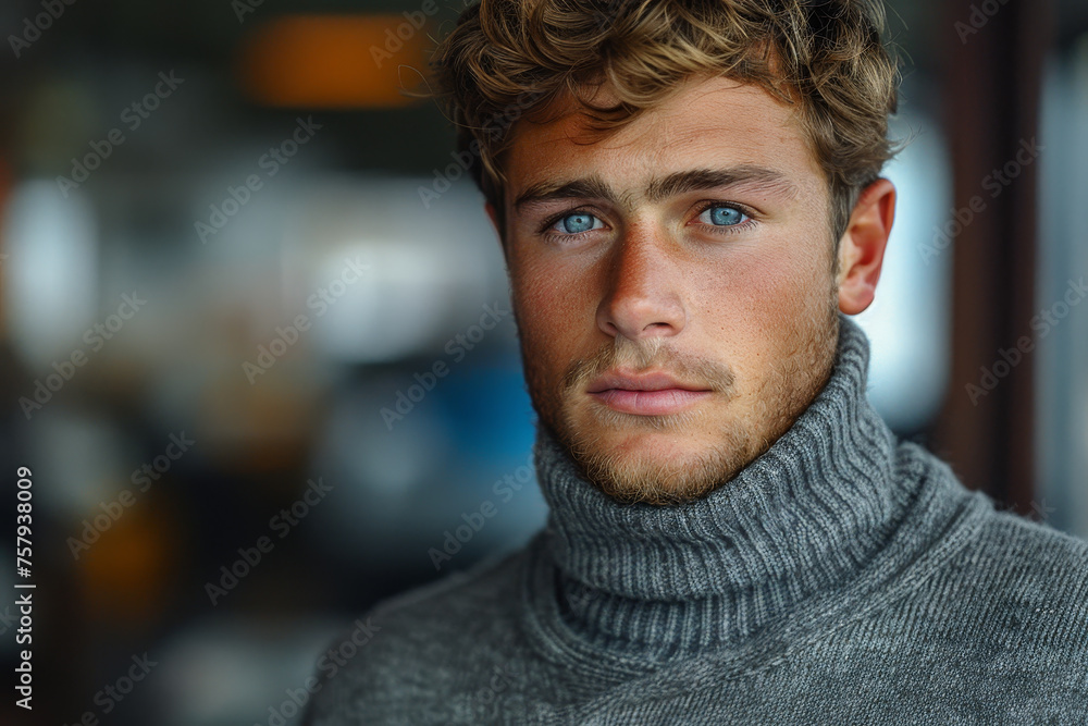 Thoughtful Young Man with Soulful Eyes Thoughtful Young Man with Soulful Eyes