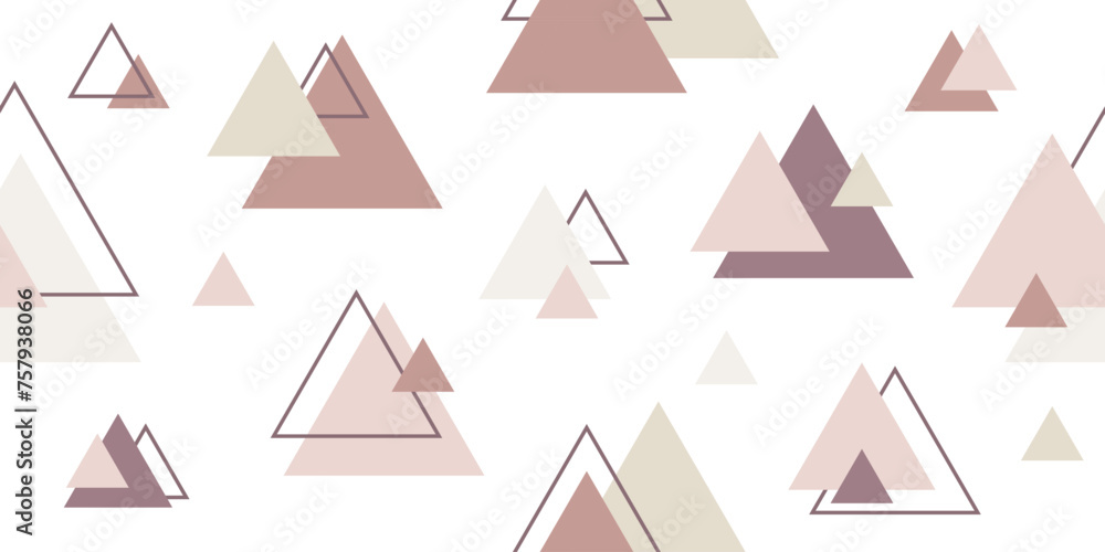 Absctract nordic triangle seamless pattern design in pastel colors, for decoration interior,print posters, wrapping paper in modern scandinavian style in vector.Pattern on changeable white background. Absctract nordic triangle seamless pattern design in pastel colors, for decoration interior,print posters, wrapping paper in modern scandinavian style in vector.Pattern on changeable white background.