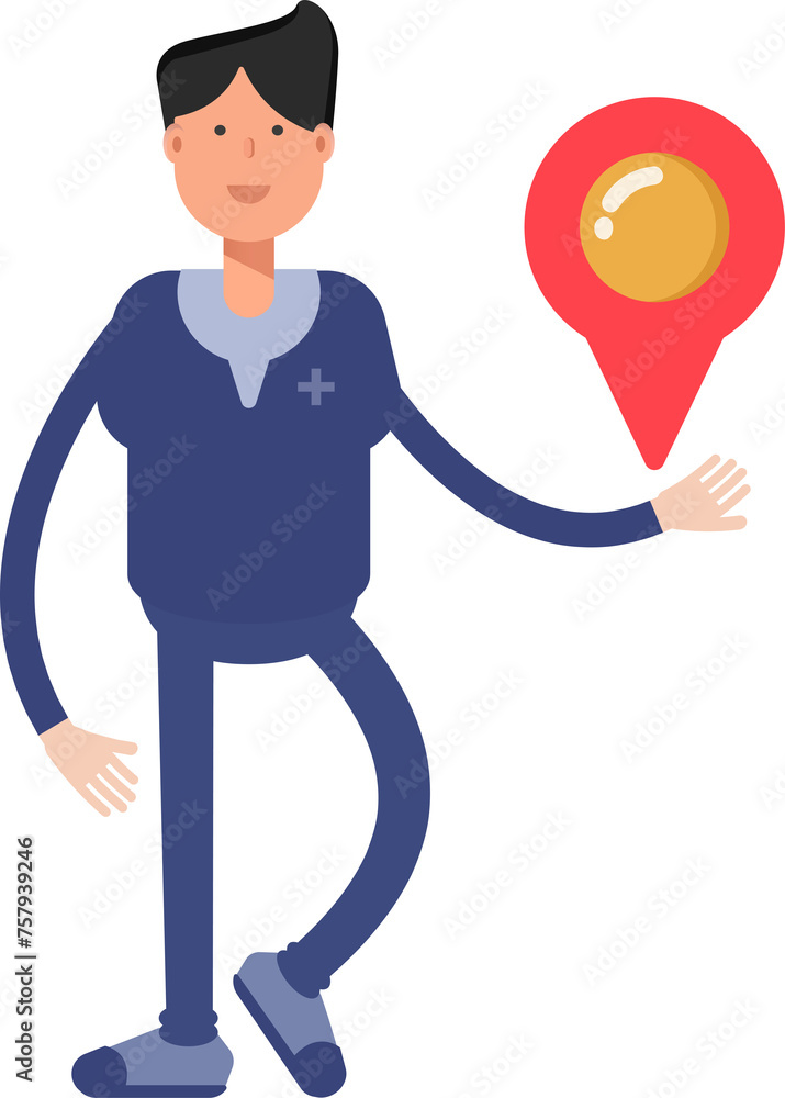 Male Doctor Character Holding Map Pin
Male Doctor Character Holding Map Pin