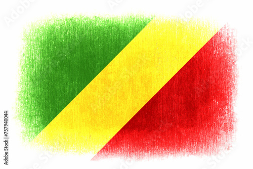 Republic of the Congo painted flag