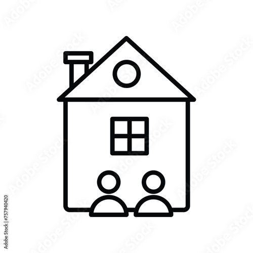 roommate icon with white background vector stock illustration