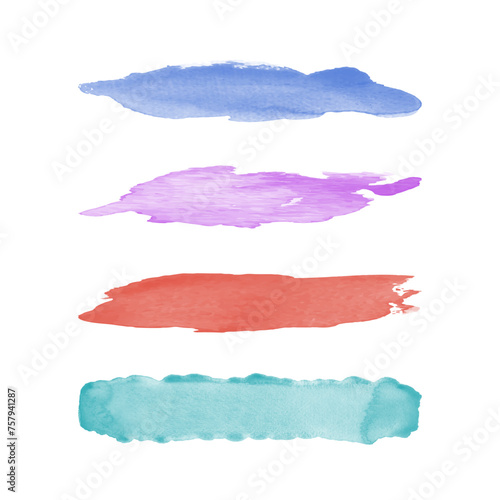 Colorful watercolor patch background vector