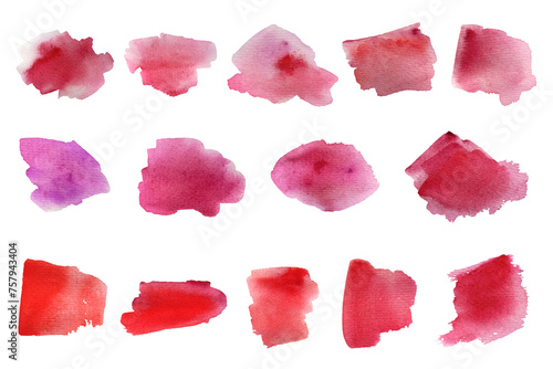 Watercolor stains. Set of colorful watercolor stains.Abstract forms.