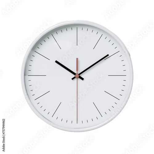 wall clock isolated on transparent background