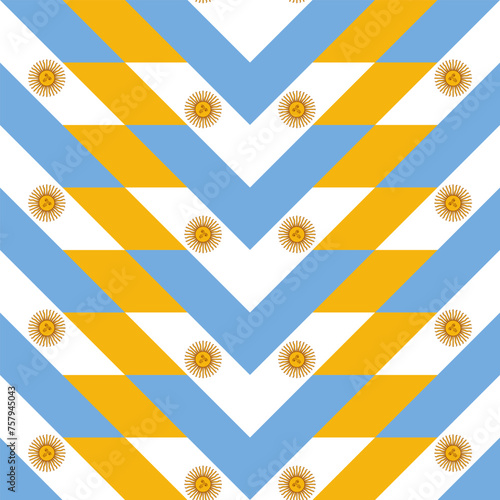 argentinian flag pattern. motif background. vector illustration
