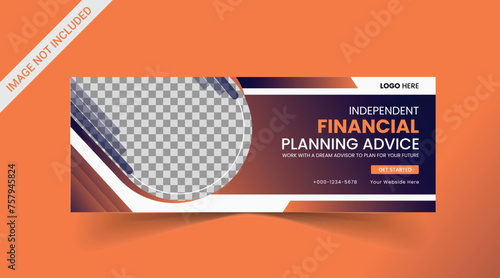 Abstract corporate business digital agency for social media cover and banner template