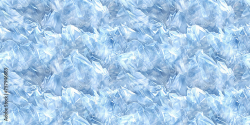 Seamless cracked ice pattern, tileable frozen arctic earth texture, great for video game design
