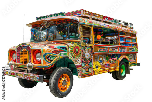 Decorated Jeepney Bus photo
