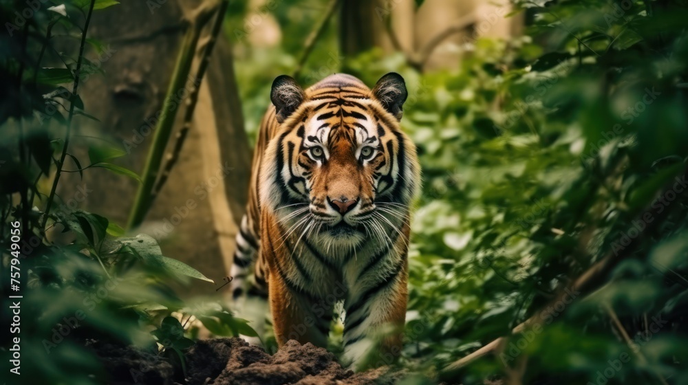Obraz premium wild tiger in the forest