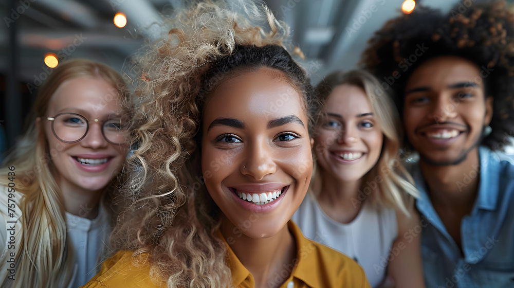 Multicultural happy people taking group selfie portrait in the office, diverse people celebrating together, Happy lifestyle and teamwork concept Multicultural happy people taking group selfie portrait in the office, diverse people celebrating together, Happy lifestyle and teamwork concept