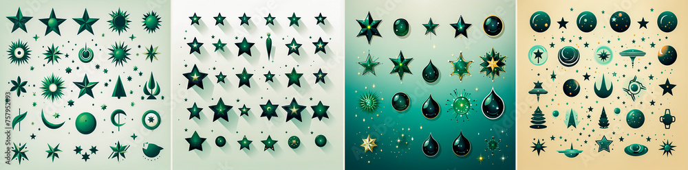 Customiz Stars Stylish and minimalistic design with stars of various shapes. Ideal for ...