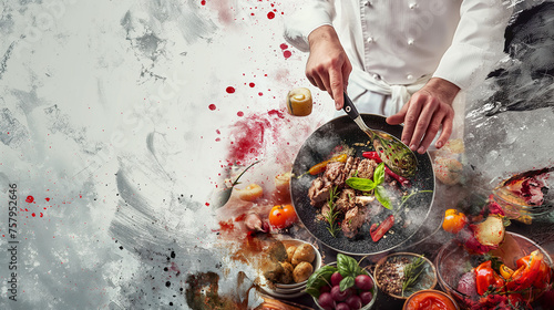 Sternekoch bereitet Gourmet Essen zu viele Köche verderben den Brei Generative AI