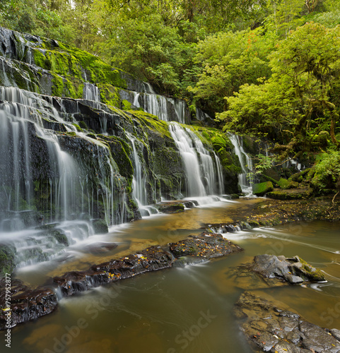 .Purakanui Falls, Catlins, Otago, Südinsel, Neuseeland