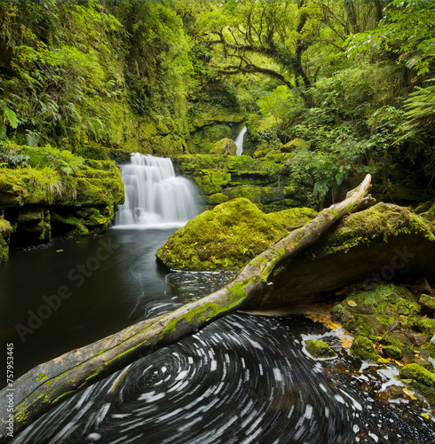 Lower McLean Falls, Catlins, Southland Südinsel, Neuseeland