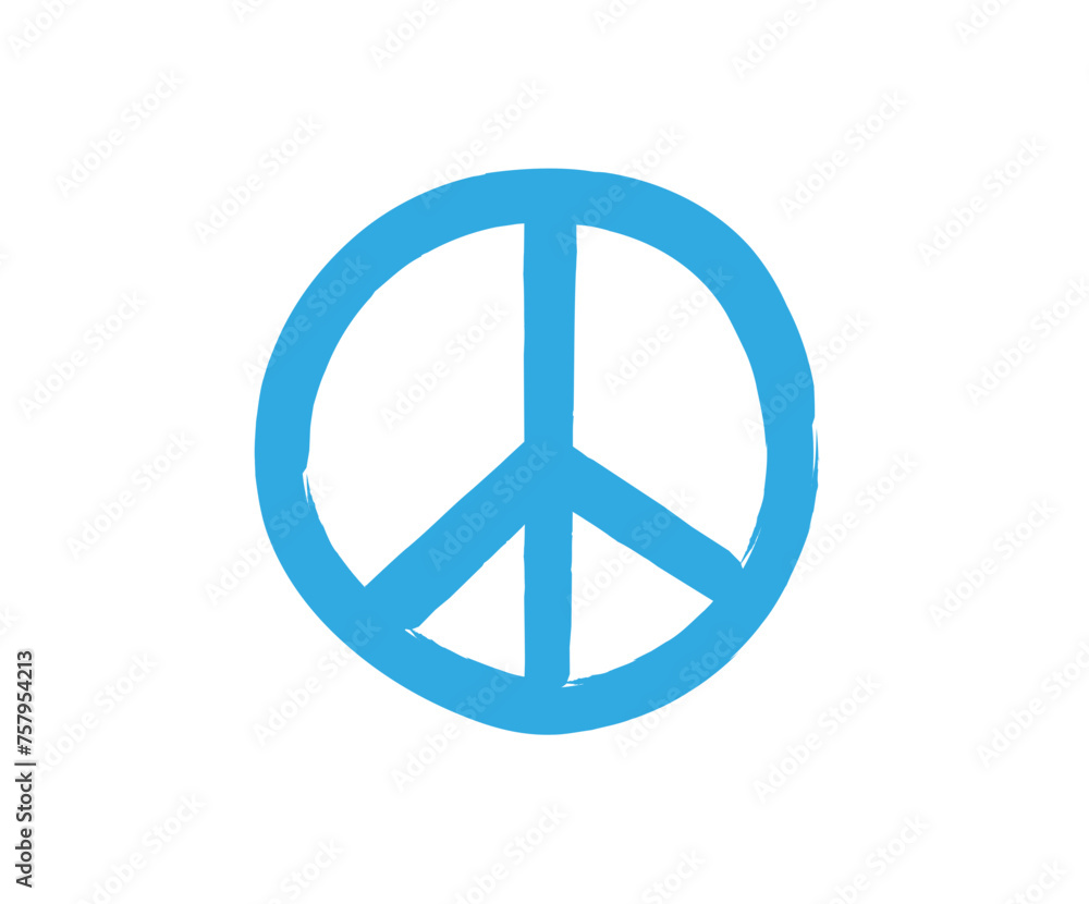 blue peace symbol in heart shape blue peace symbol in heart shape