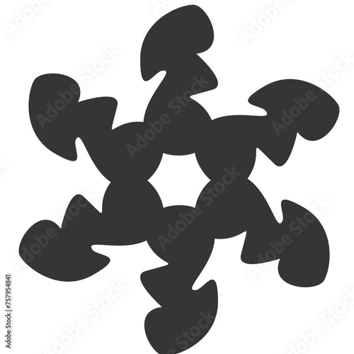 Hand drawn contemporary shapes silhutee Symbol visual illustration