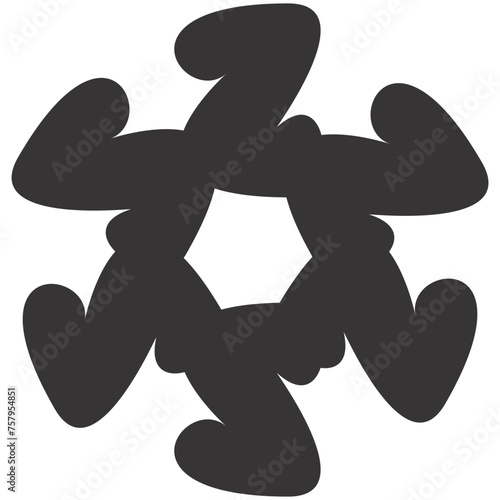 Hand drawn contemporary shapes silhutee Symbol visual illustration