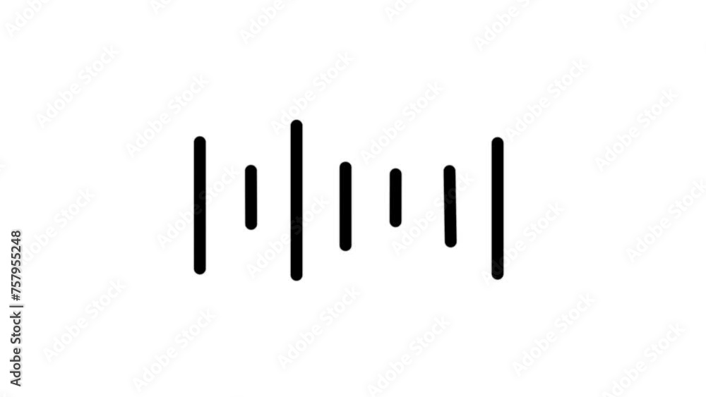 Abstract wave motion equalizer. Digital interface element. Seamless loop