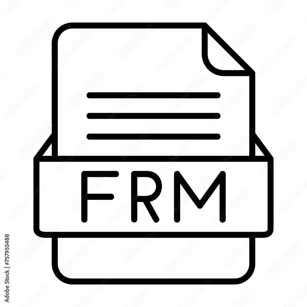 FRM File Format Vector Icon Design FRM File Format Vector Icon Design