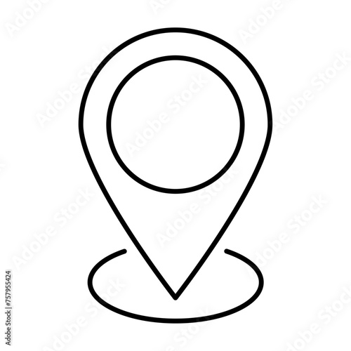 Pin location icon. Design can use for web and mobile app. Vector