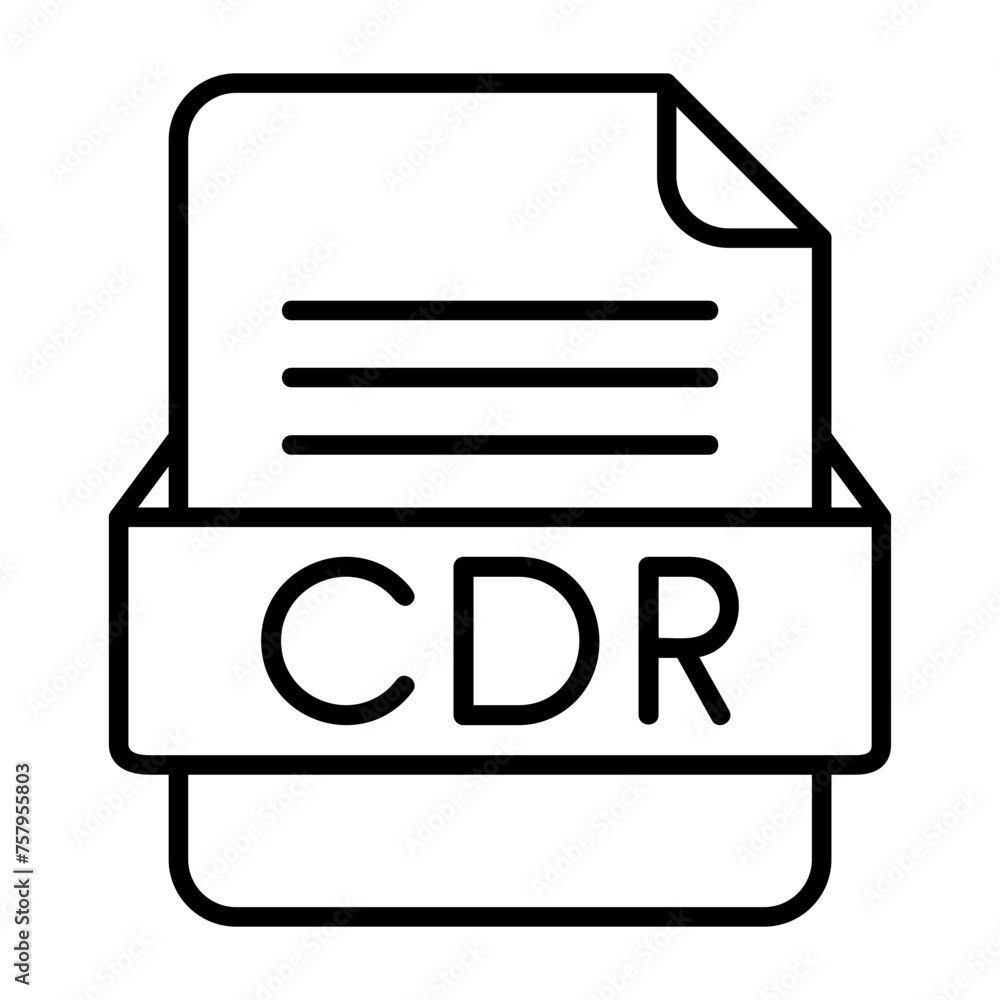 CDR File Format Vector Icon Design CDR File Format Vector Icon Design