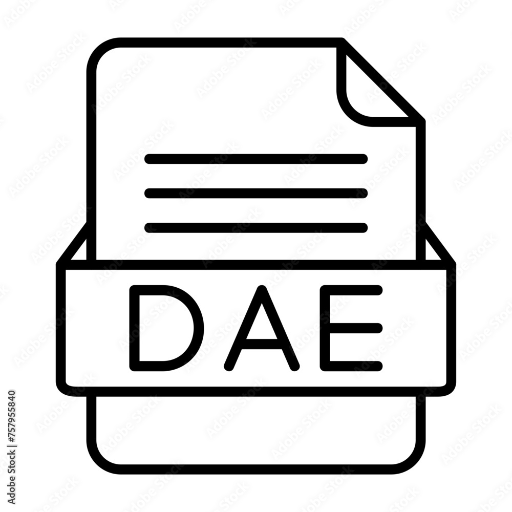 DAE File Format Vector Icon Design DAE File Format Vector Icon Design
