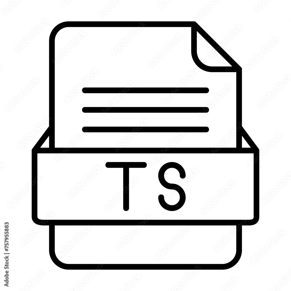 TS File Format Vector Icon Design TS File Format Vector Icon Design