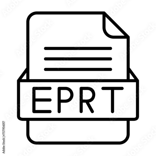 EPRT File Format Vector Icon Design