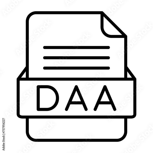 DAA File Format Vector Icon Design