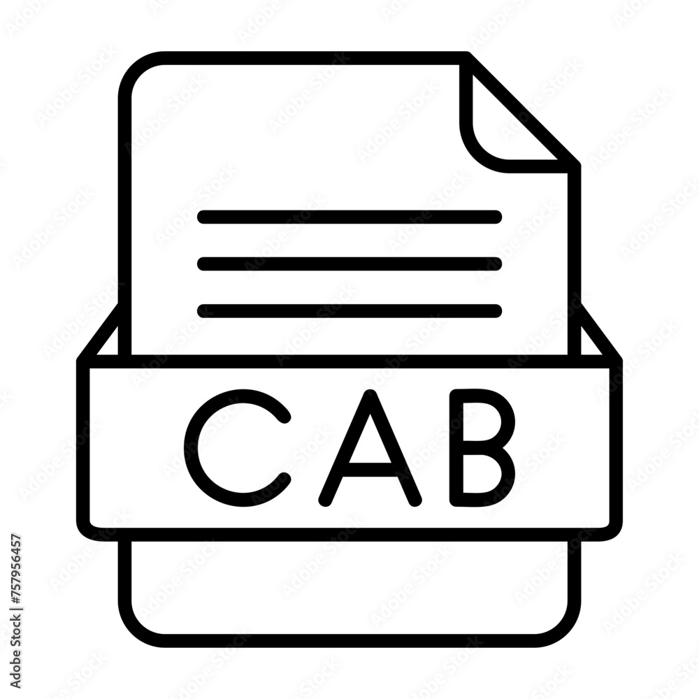 CAB File Format Vector Icon Design CAB File Format Vector Icon Design