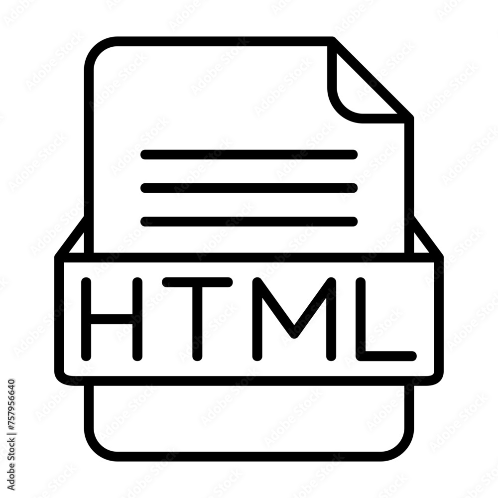 HTML File Format Vector Icon Design HTML File Format Vector Icon Design