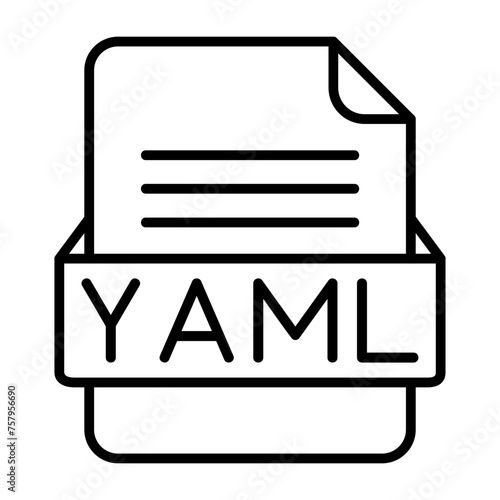 YAML File Format Vector Icon Design