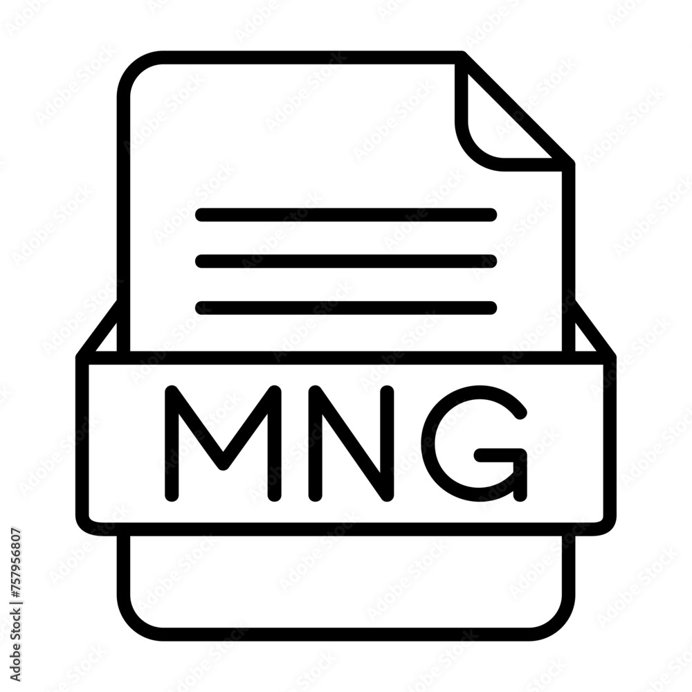 MNG File Format Vector Icon Design MNG File Format Vector Icon Design