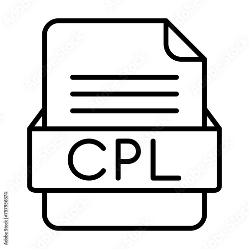 CPL File Format Vector Icon Design