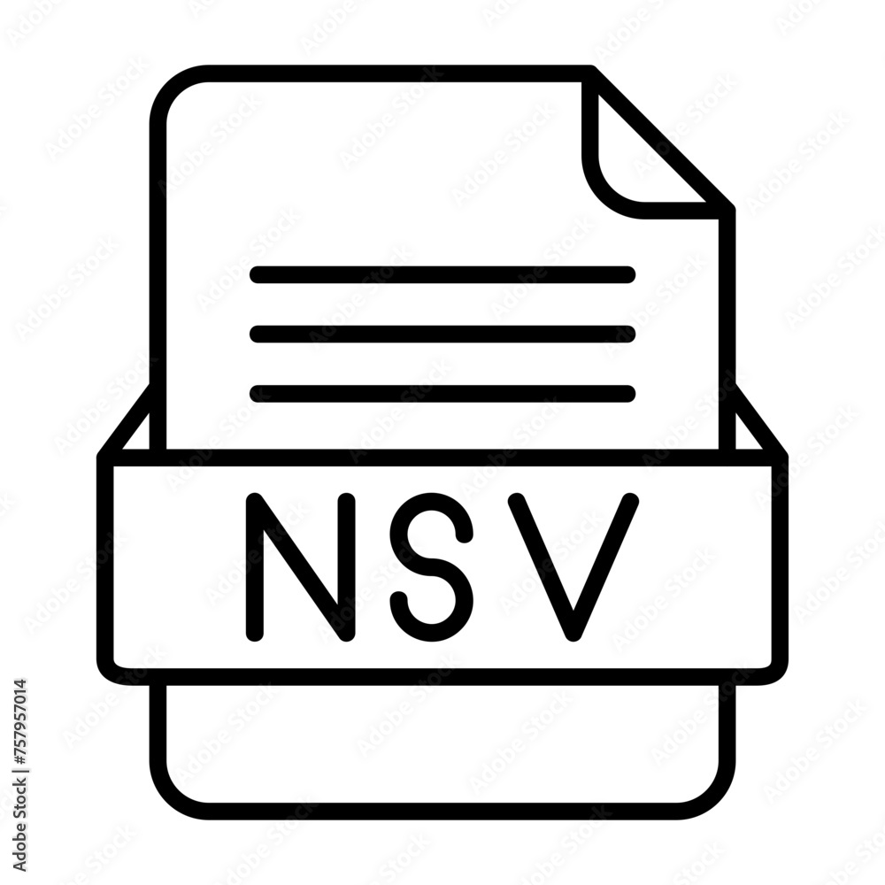 NSV File Format Vector Icon Design NSV File Format Vector Icon Design