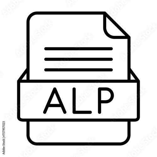 ALP File Format Vector Icon Design