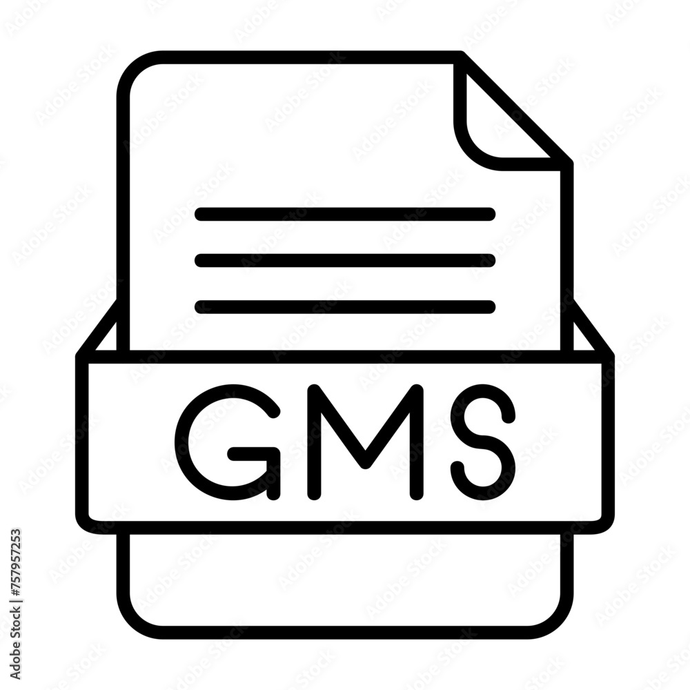 GMS File Format Vector Icon Design GMS File Format Vector Icon Design