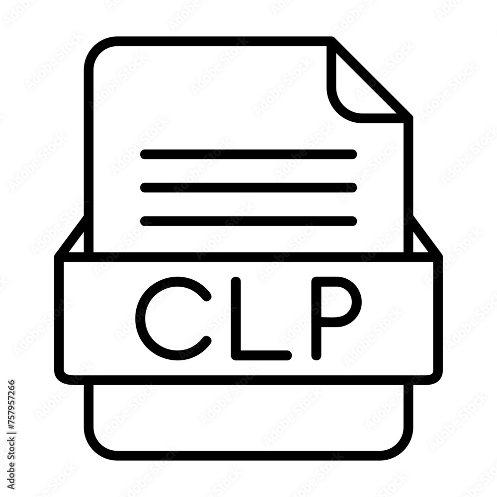 CLP File Format Vector Icon Design CLP File Format Vector Icon Design