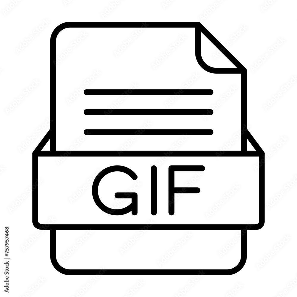 GIF File Format Vector Icon Design GIF File Format Vector Icon Design