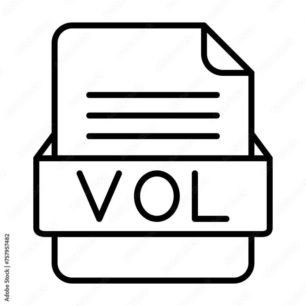 VOL File Format Vector Icon Design VOL File Format Vector Icon Design