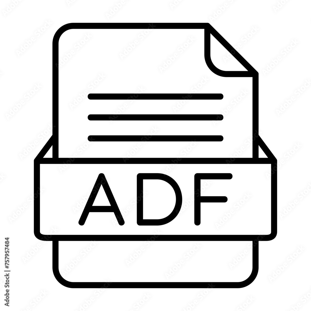 ADF File Format Vector Icon Design ADF File Format Vector Icon Design