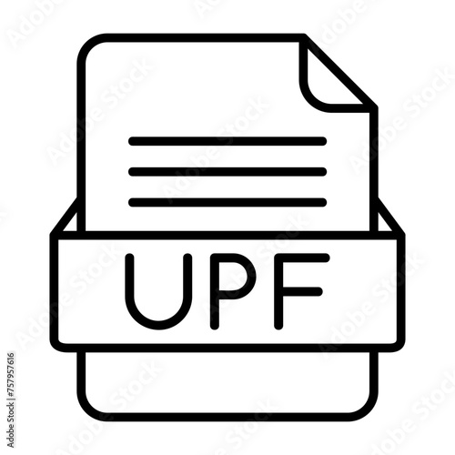 UPF File Format Vector Icon Design