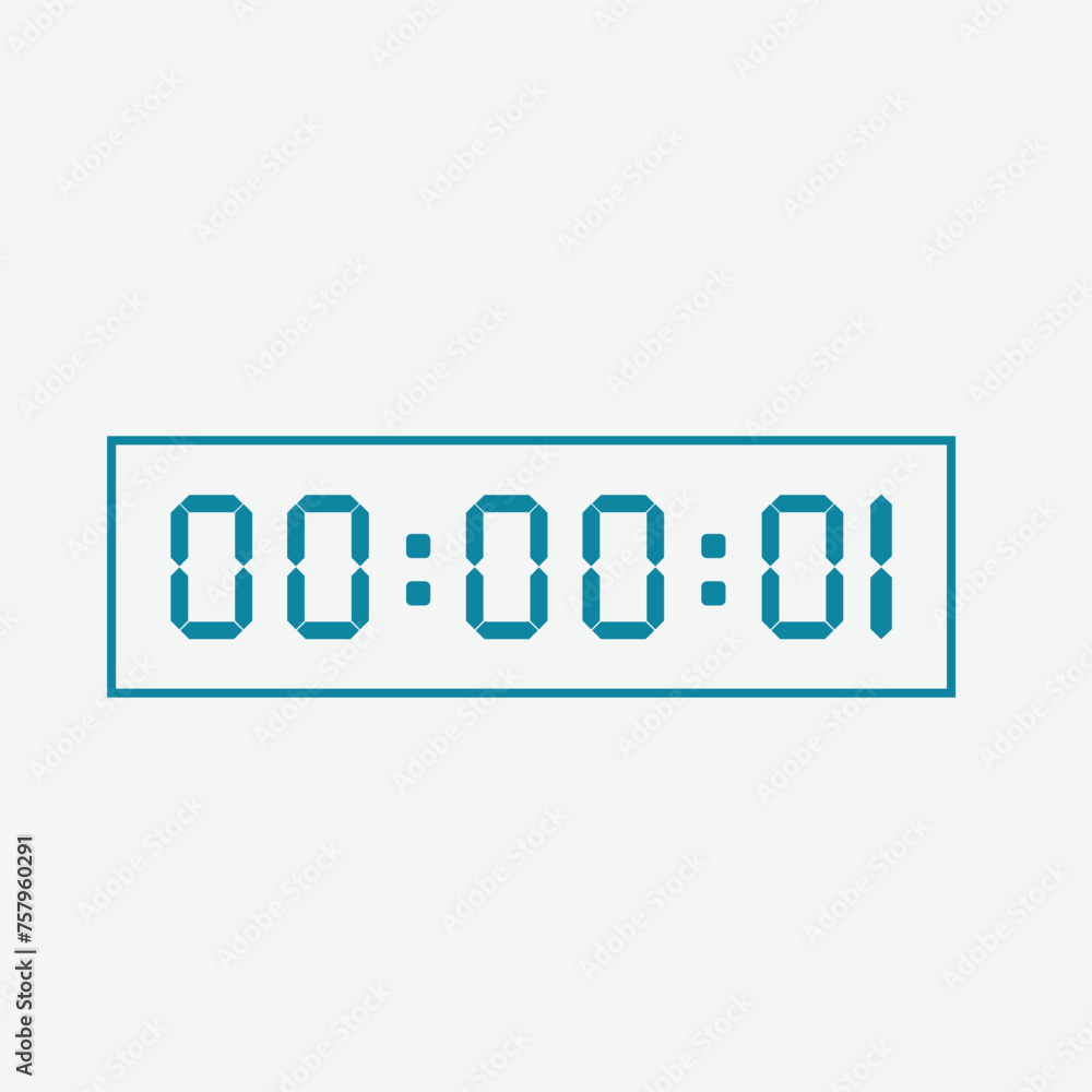 Digital clock icon vector logo design template Digital clock icon vector logo design template
